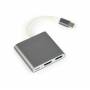 Gembird - A-CM-HDMIF-02-SG cable gender changer USB-C/USB-C HDMI/USB-A Grey (A-CM-HDMIF-02-SG) [en Version, German Keyboard]