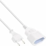 Inline - InLine Euro plug power extension 3m Blanco cable de transmisi�n