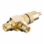 Wentronic - goobay A 189 - Audio-Splitter - Composite Audio - RCA (W) bis RCA (S) - Schwarz - rechts-gewinkelter Stecker (11387)