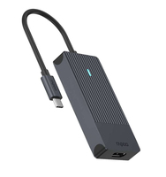 Rapoo Usb-c Multiport Adapter, 4-in-1, Grau (00217688) 1