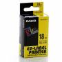 Casio - XR-18YW1 - Selbstklebend - Schwarz auf Gelb - Rolle (1,8 cm x 8 m) 1 Kassette(n) Etikettenband - fr Disc Title Printer CW-
