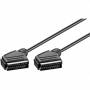 Tecline - Wentronic Goobay Scart-Verbindungskabel, Schwarz, 0.6 m - SCART-Stecker (21-Pin) > SCART-Stecker (21-Pin) (11762)