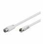 Wentronic - Goobay SAT/Antennen Anschlusskabel, Wei, 5 m - F-Stecker <=> IEC/Koax-Buchse (11831)