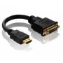 Purelink - Basic+ HDMI / DVI Adapterkabel, vergoldet, HDMI St. A / 24+1pol DVI-D Bu., 0,1 m Hochwertiges Adapterkabel zum Anschluss von DVI