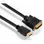 Purelink - Purelink PureInstall PI3000 - Videokabel - Single Link - HDMI / DVI - 28 AWG - HDMI, 19-polig (M) - DVI-D (M) - 1,5m - Dreifachi