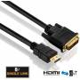 Purelink - Purelink PureInstall PI3000 - Adapterkabel - Single Link - DVI-D mnnlich zu HDMI mnnlich - 3 m - Dreifachisolierung 