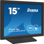 Iiyama - iiyama ProLite T1531SR-B1S, 38,1cm (15), Kit (USB), schwarz Touchmonitor (4:3), 38,1 cm (15), resistiv (5-Draht), Aufl�su