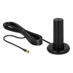 Delock - 5G LTE Antenne SMA Stecker 0 - 3 dBi starr omnidirektional mit magnetischem Standfu� und Anschlusskabel RF195 3 m outdoor 