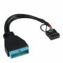 Inter-tech -Interner Usb-adapter -19-polige Usb3. 0-stiftle - USB 2.0 Adapter, 19Pin Stecker > 9Pin Buchse