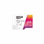 Silicon-power - SILICON POWER Elite - Flash-Speicherkarte (microSDXC-an-SD-Adapter inbegriffen) - 64GB - A1 / Video Class V10 / UHS-I U1 / Class