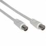 Inline -  Antennenkabel, 2x geschirmt, >75dB, wei, 3m (69403)