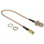 Delock - DeLOCK 13024 0.25m F SMB Marron cble coaxial