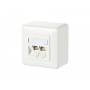 Metz Connect - METZ CONNECT BTR C6A Module 2 Port 180 M AP - Anschlussdose, aufputz - RJ-45 X 2 - Pure White, RAL 9010 (130B11D20002-E)