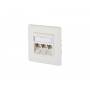 Metz Connect - BTR Datendose C6Amodul, Cat 6A, 270, 2-fach, Unterputz, reinwei RAL 9010 Zum Anschluss von 2 PCs, Kabelzufhrung na