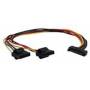 Inline - SATA Strom-Y-Kabel auf 2x 4-Pol Molex - 30cm (29684)