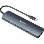 Sandberg - Sandberg 136-43 USB-C 6-in-1 PD 100W 8K DisplayDock