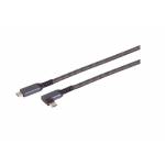 S Conn Maximum Connectivity - S/ CONN maximum connectivity USB-C charging cable, 3.2, 90�, 100W PD, textile sheathing, 2m (14-75017)