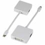 Efb - MiniDisplayPort 3-fach Adapter,HDM/DVI/DP, wei