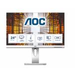 Aoc - X24P1/GR - LED-Monitor - 61 cm (24) - 1920 x 1200 WUXGA @ 60 Hz - IPS - 300 cd/m� - 1000:1 - 4 ms - HDMI, DVI, DisplayPort, VGA
