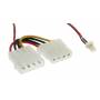 Inline -  Lfter Adapterkabel, 3pol Lfter an 4pol Netzteil 12V, 0,3m (33344A)