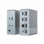 Targus - HYPER HDG212B base para porttil y replicador de puertos Acoplamiento USB 3.2 Gen 2 (3.1 Gen 2) Type-C Plata