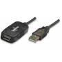 Manhattan - MANHATTAN USB-Repeater Kabel USB 2.0 A -> A St/Bu 20.00m si retail