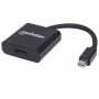 Manhattan - MANHATTAN Aktiver Mini-DisplayPort auf HDMI-Adapter schwarz