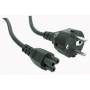 Microconnect - - Stromkabel - IEC 60320 C5 zu CEE 7/7 (M) gewinkelt - 1 m - Schwarz