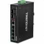 Trendnet - TI-PG62 - Switch - nicht verwaltet - 4 x 10/100/1000 (PoE+) + 1 x Shared Gigabit SFP + 1 x Gigabit SFP + 1 x Shared 10/100/1000 