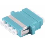 S Conn Maximum Connectivity - S/ CONN maximum connectivity fiber optic connector, LC-LC, quad, aqua (07-60042)