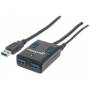 Manhattan - MANHATTAN USB-HUB 4-Port USB 3.0 schwarz mit Netzteil