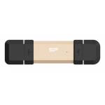 Silicon Power - 1TB USB Stick DS72 Typ A+C 1050/850MB`s Gold