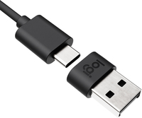 Logitech - Logi Zone Wired USB-A Adapter - USB-Adapter - USB Typ A (M) zu USB-C (W) - Graphite - fr Zone Wired MSFT Teams
