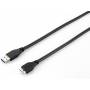 Equip - Kabel USB-A 3.0 -> micro B St/St 1.80m schwarz Polybeutel
