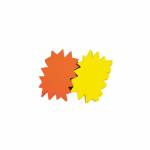 Agipa - Signal-Etiketten Stern, gelb/orange, 120 x 160 mm Inhalt: 50 Stck (16950)