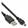 Inline - USB 2.0 Mini-Kabel, InLine, Stecker A an Mini-B Stecker (5pol.), schwarz, 0,5m (33107K)