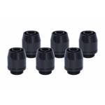 Alphacool - HF Anschraubtlle TPV Metall - 12,7/7,6mm Gerade - Black - 6er Kit (17454)