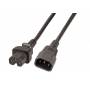 Diverse 2 - Netzkabel 230V Kaltgerte IEC-C14(Stecker)/Warmgerte IEC-C15(Buchse), 1m,
