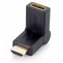 Equip - HDMI Adapter A-D St/Bu 180 Grad knickbar sw Polybeutel