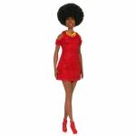 Barbie Fashionista - Barbie Fashionista Natural Black Hair & Red Dress