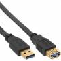 Inline - InLine 34650F 0.5m USB A USB A Mle Femelle Noir cble USB