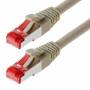 Helos - Helos - Patch-Kabel - RJ-45 (M) zu RJ-45 (M) - 25 cm - SFTP, PiMF - CAT 6 - halogenfrei, geformt, ohne Haken - Grau