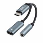 Microconnect - Microconnect MC-USBC-AUDIOCF adaptador de cable de vdeo 0,13 m Plata