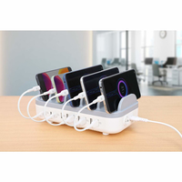 Manhattan 10-port Usb-ladestation 120w Wei/ grau 1