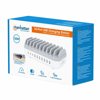 Manhattan 10-port Usb-ladestation 120w Wei/ grau 2