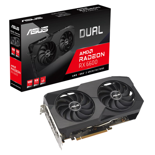 Asus -ASUS Dual -RX6600-8G-V2 AMD Radeon RX 6600 8 GB GDDR6