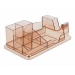 Delock Schreibtisch Organizer Transparent / Braun - DeLOCK 18341 bac de rangement de bureau Plastique Marron, Transparent