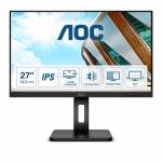 Aoc - Q27P2Q - LED-Monitor - 68.6 cm (27) - 2560 x 1440 1440p (Quad HD) - IPS - 300 cd/m - 1000:1 - 4 ms - HDMI, VGA, DisplayPort - 