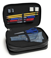 Neon - 3 Zip Pencil Case Orange