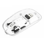 Manhattan - MANHATTAN Funkmaus USB-A 4Tasten RGB LED wei transparent